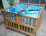 Cũi sinh đôi cho em bé SONG SINH 